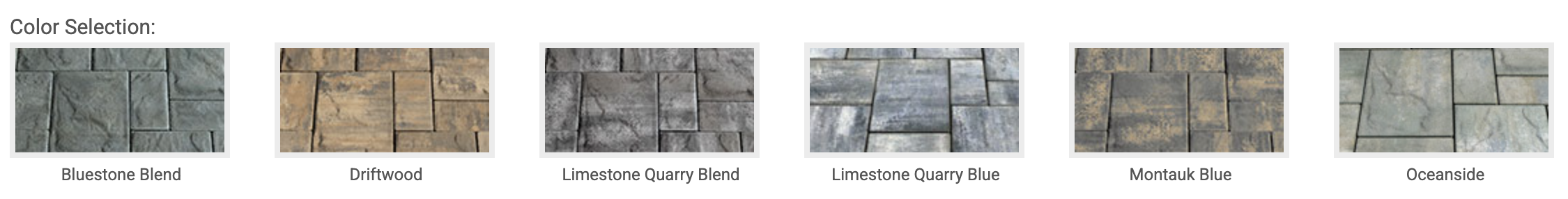 Selection of Cambridge pavers in various colors and textures installed by BlackDiamondDesign Landscaping
